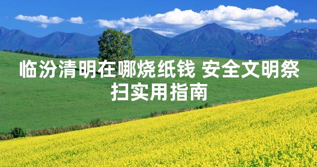 临汾清明在哪烧纸钱 安全文明祭扫